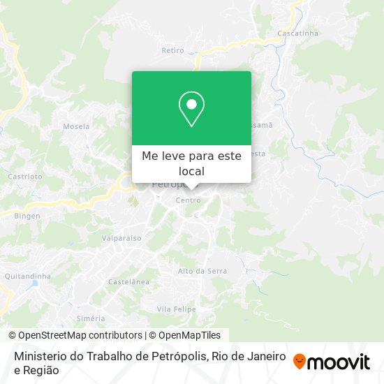 Ministerio do Trabalho de Petrópolis mapa