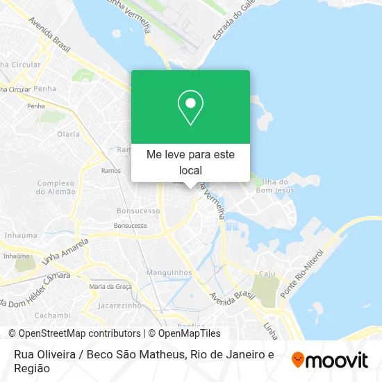 Rua Oliveira / Beco São Matheus mapa