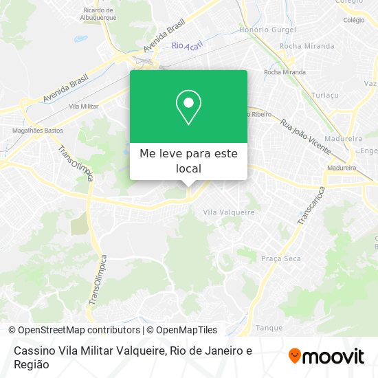 Cassino Vila Militar Valqueire mapa