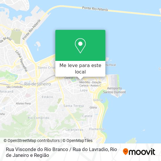 Rua Visconde do Rio Branco / Rua do Lavradio mapa
