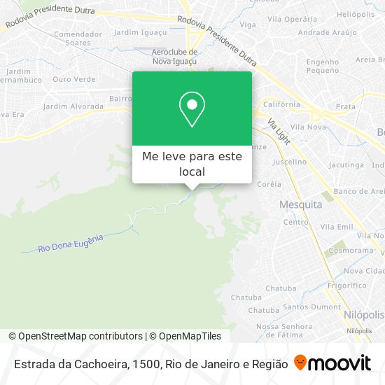 Estrada da Cachoeira, 1500 mapa