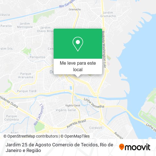 Jardim 25 de Agosto Comercio de Tecidos mapa