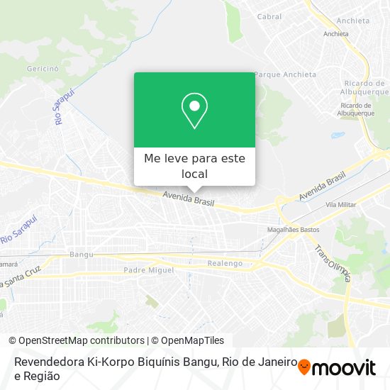 Revendedora Ki-Korpo Biquínis Bangu mapa