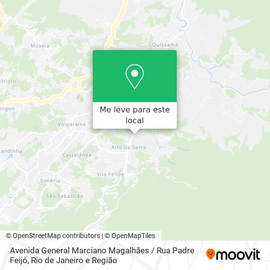 Avenida General Marciano Magalhães / Rua Padre Feijó mapa