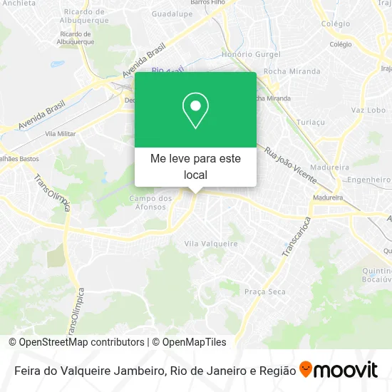 Feira do Valqueire Jambeiro mapa