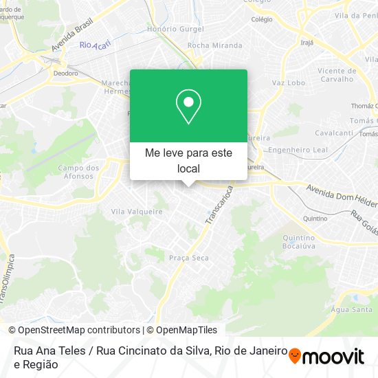 Rua Ana Teles / Rua Cincinato da Silva mapa