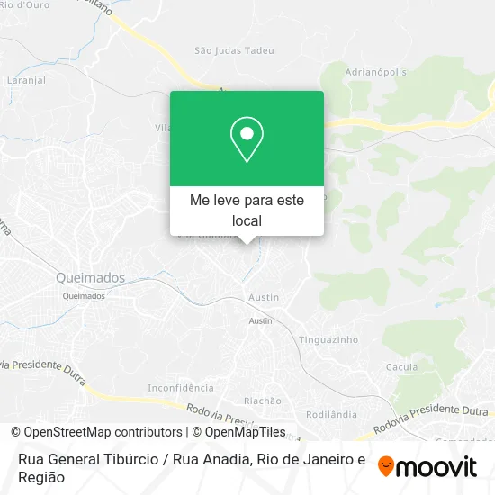 Rua General Tibúrcio / Rua Anadia mapa