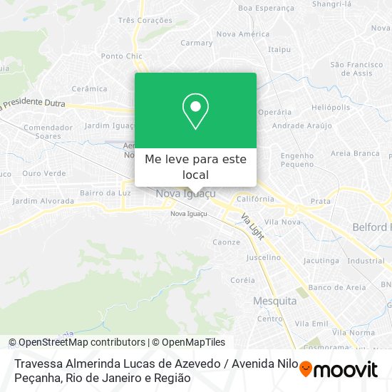 Travessa Almerinda Lucas de Azevedo / Avenida Nilo Peçanha mapa