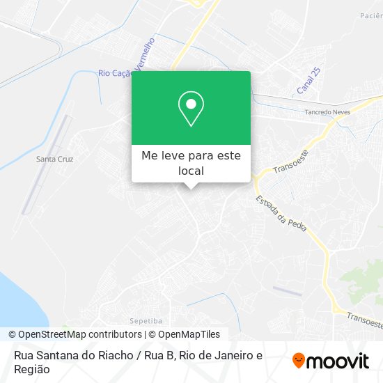 Rua Santana do Riacho / Rua B mapa