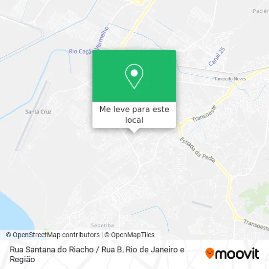 Rua Santana do Riacho / Rua B mapa
