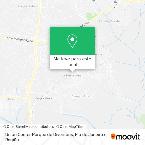 Union Center Parque de Diversões mapa
