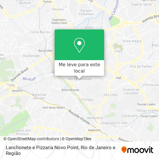 Lanchonete e Pizzaria Novo Point mapa