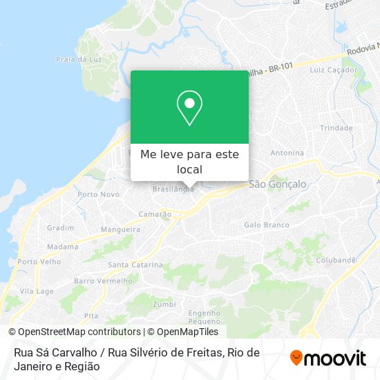 Rua Sá Carvalho / Rua Silvério de Freitas mapa