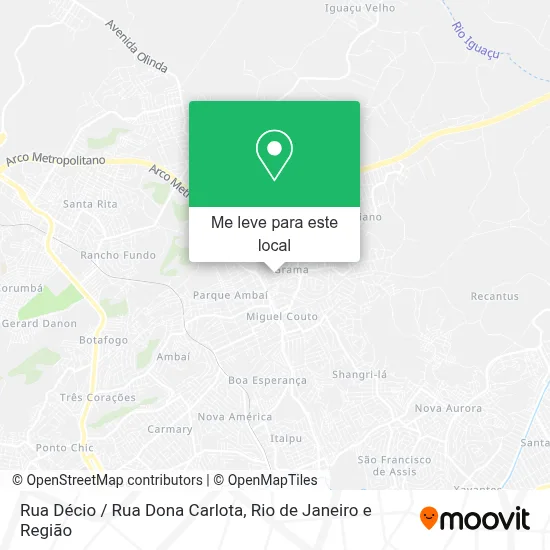 Rua Décio / Rua Dona Carlota mapa