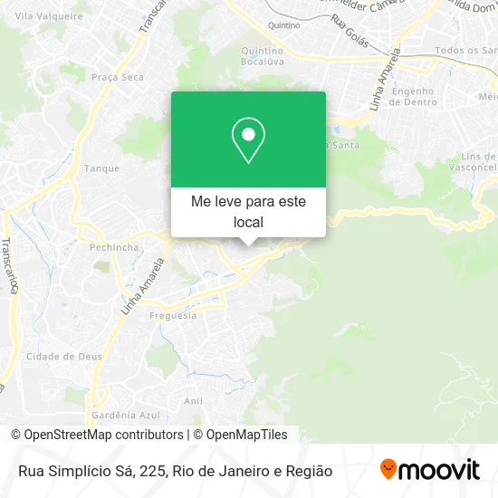 Rua Simplício Sá, 225 mapa