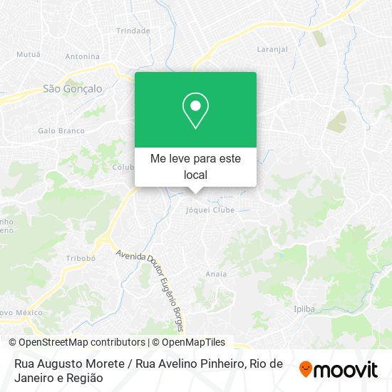 Rua Augusto Morete / Rua Avelino Pinheiro mapa