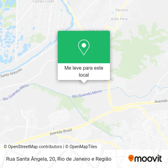 Rua Santa Ângela, 20 mapa