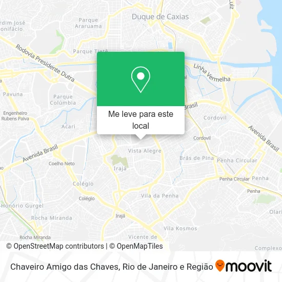 Chaveiro Amigo das Chaves mapa