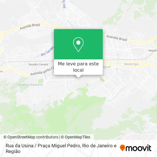 Rua da Usina / Praça Miguel Pedro mapa