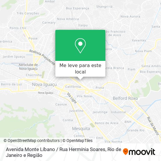 Avenida Monte Líbano / Rua Hermínia Soares mapa