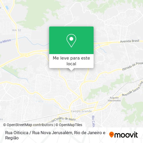 Rua Oiticica / Rua Nova Jerusalém mapa