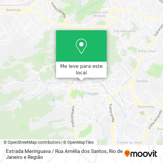 Estrada Meringuava / Rua Amélia dos Santos mapa