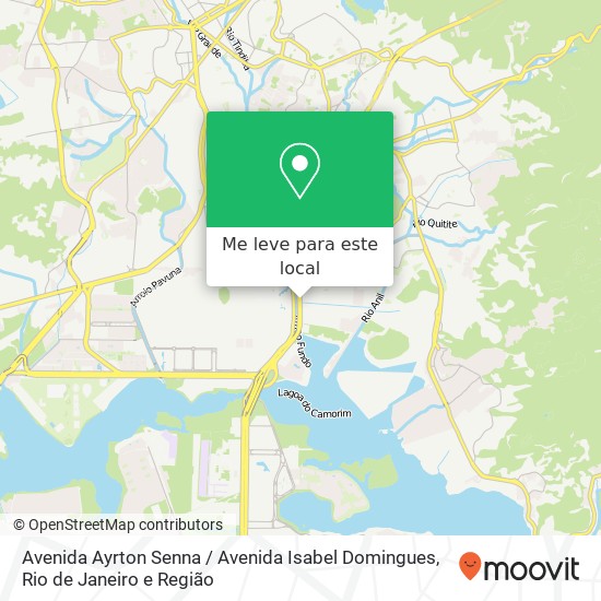 Avenida Ayrton Senna / Avenida Isabel Domingues mapa