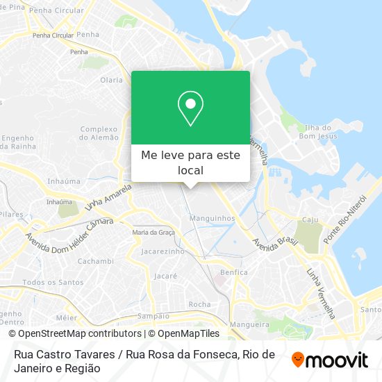 Rua Castro Tavares / Rua Rosa da Fonseca mapa