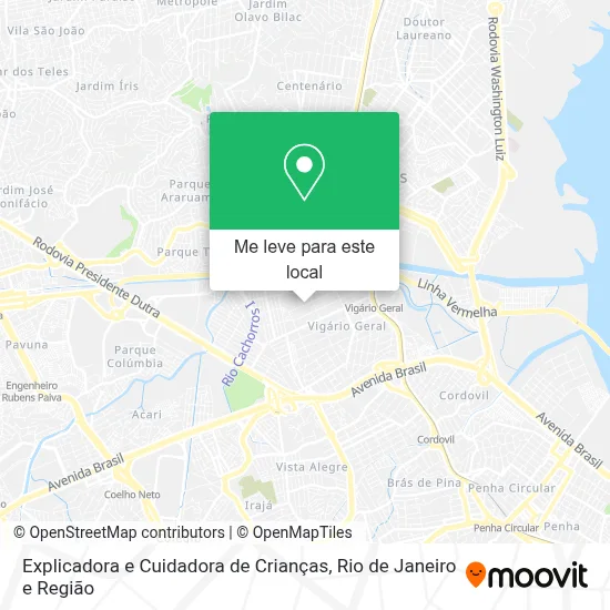 Explicadora e Cuidadora de Crianças mapa