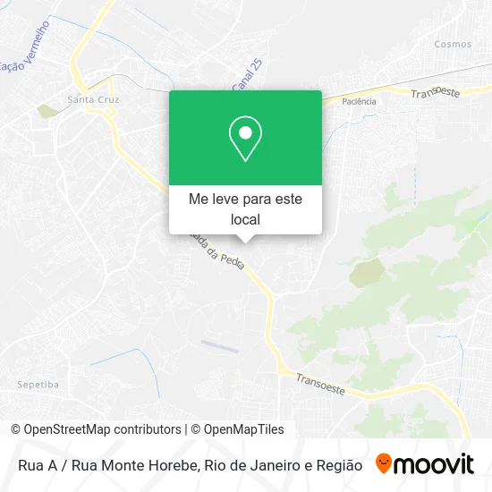 Rua A / Rua Monte Horebe mapa