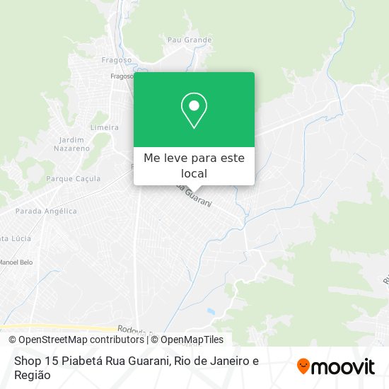 Shop 15 Piabetá Rua Guarani mapa