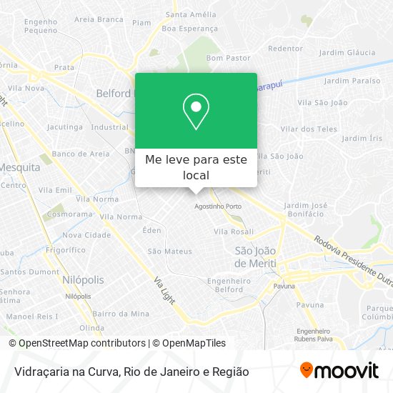 Vidraçaria na Curva mapa