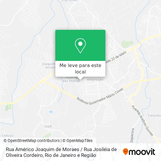 Rua Américo Joaquim de Moraes / Rua Josiléia de Oliveira Cordeiro mapa