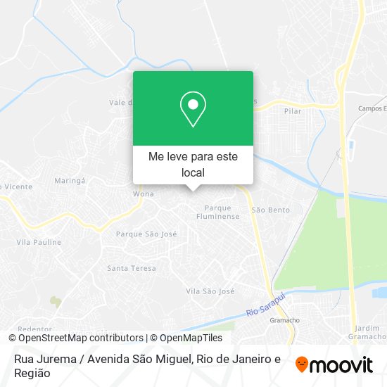 Rua Jurema / Avenida São Miguel mapa