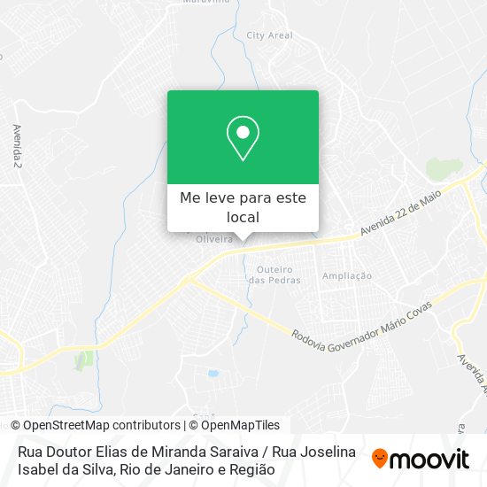 Rua Doutor Elias de Miranda Saraiva / Rua Joselina Isabel da Silva mapa