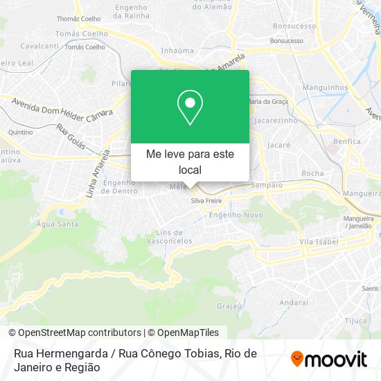 Rua Hermengarda / Rua Cônego Tobias mapa