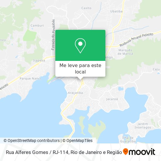 Rua Alferes Gomes / RJ-114 mapa