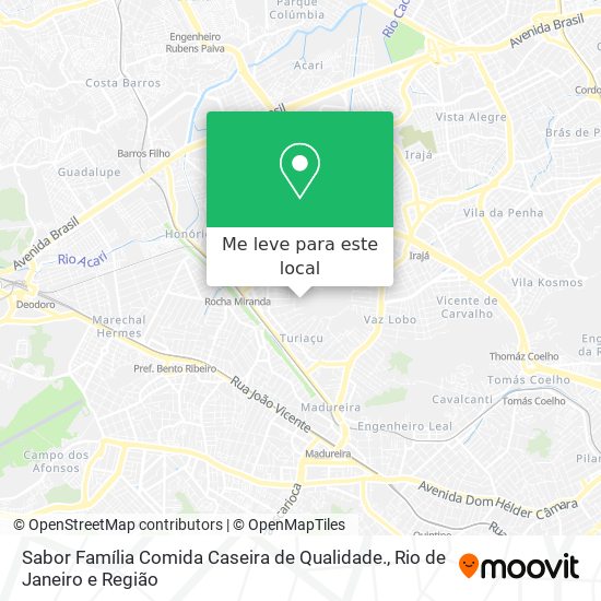 Sabor Família Comida Caseira de Qualidade. mapa
