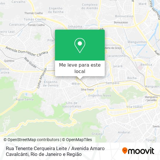 Rua Tenente Cerqueira Leite / Avenida Amaro Cavalcânti mapa