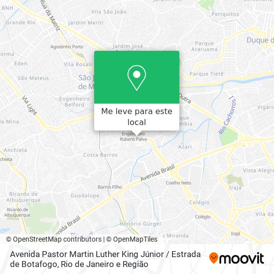 Avenida Pastor Martin Luther King Júnior / Estrada de Botafogo mapa