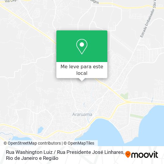Rua Washington Luiz / Rua Presidente José Linhares mapa