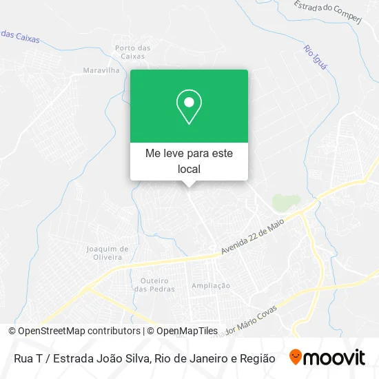Rua T / Estrada João Silva mapa