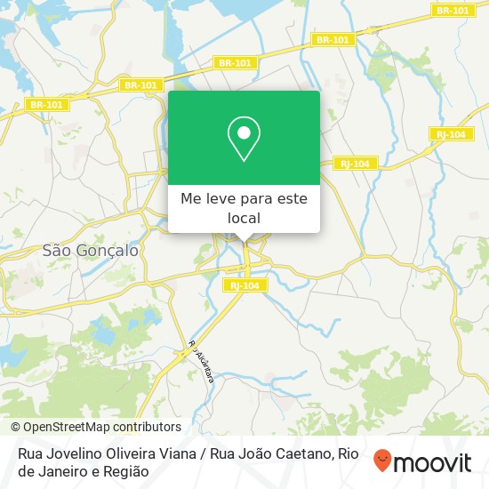 Rua Jovelino Oliveira Viana / Rua João Caetano mapa