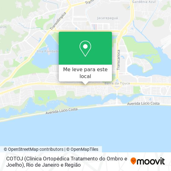 COTOJ (Clínica Ortopédica Tratamento do Ombro e Joelho) mapa