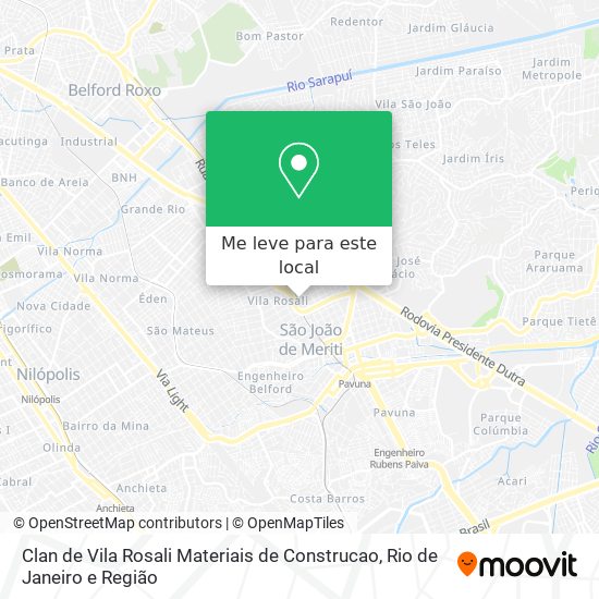Clan de Vila Rosali Materiais de Construcao mapa