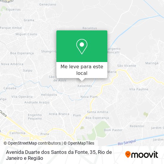 Avenida Duarte dos Santos da Fonte, 35 mapa