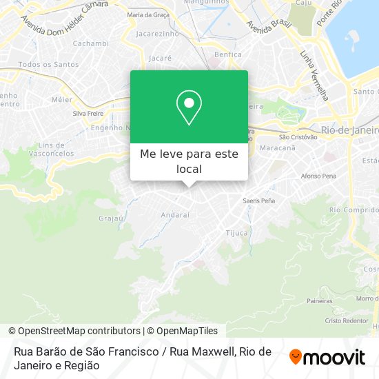 Rua Barão de São Francisco / Rua Maxwell mapa