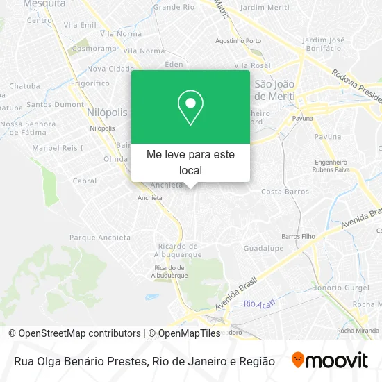 Rua Olga Benário Prestes mapa