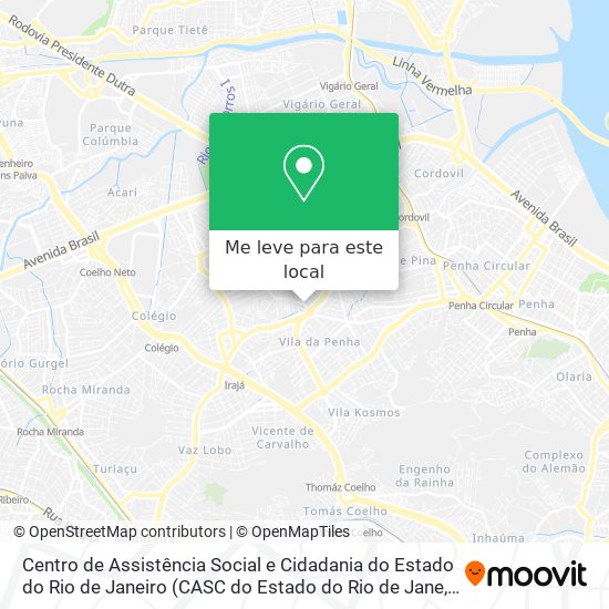 Centro de Assistência Social e Cidadania do Estado do Rio de Janeiro mapa