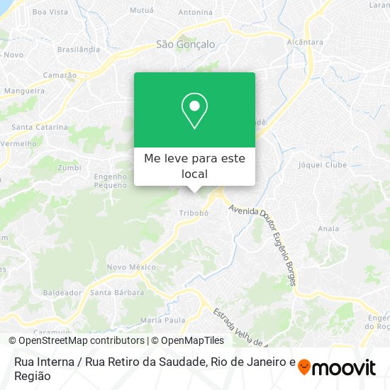 Rua Interna / Rua Retiro da Saudade mapa